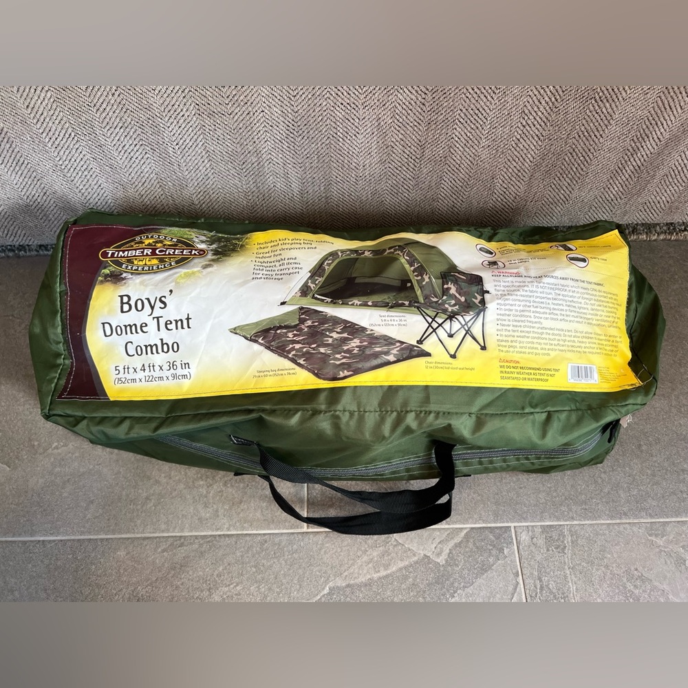 Boys indoor camping set